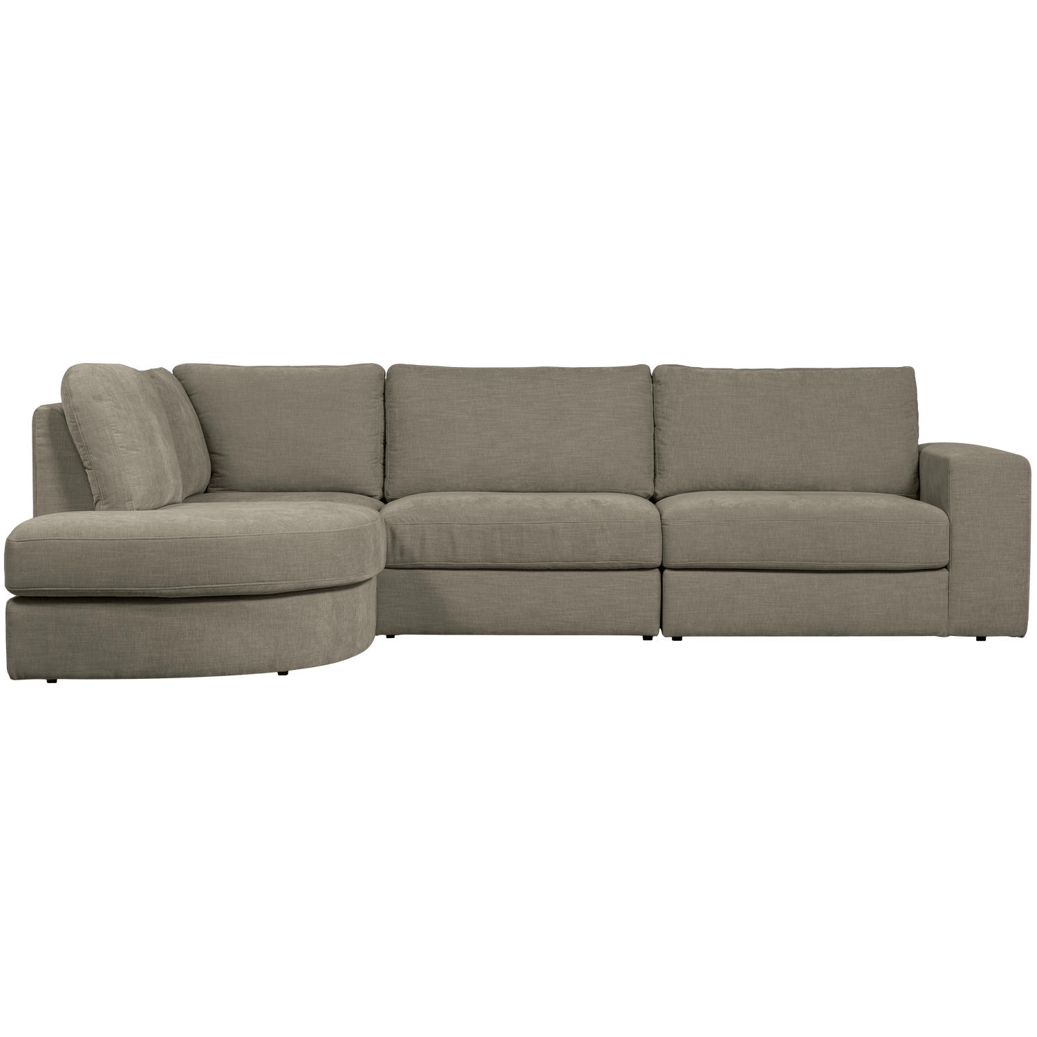 FAMILY HOEKBANK RONDING LINKS WARM GRIJS