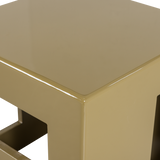 MODERN BIJZETTAFEL MDF HOUT HOOGGLANS HONINGGEEL