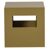 MODERN BIJZETTAFEL MDF HOUT HOOGGLANS HONINGGEEL