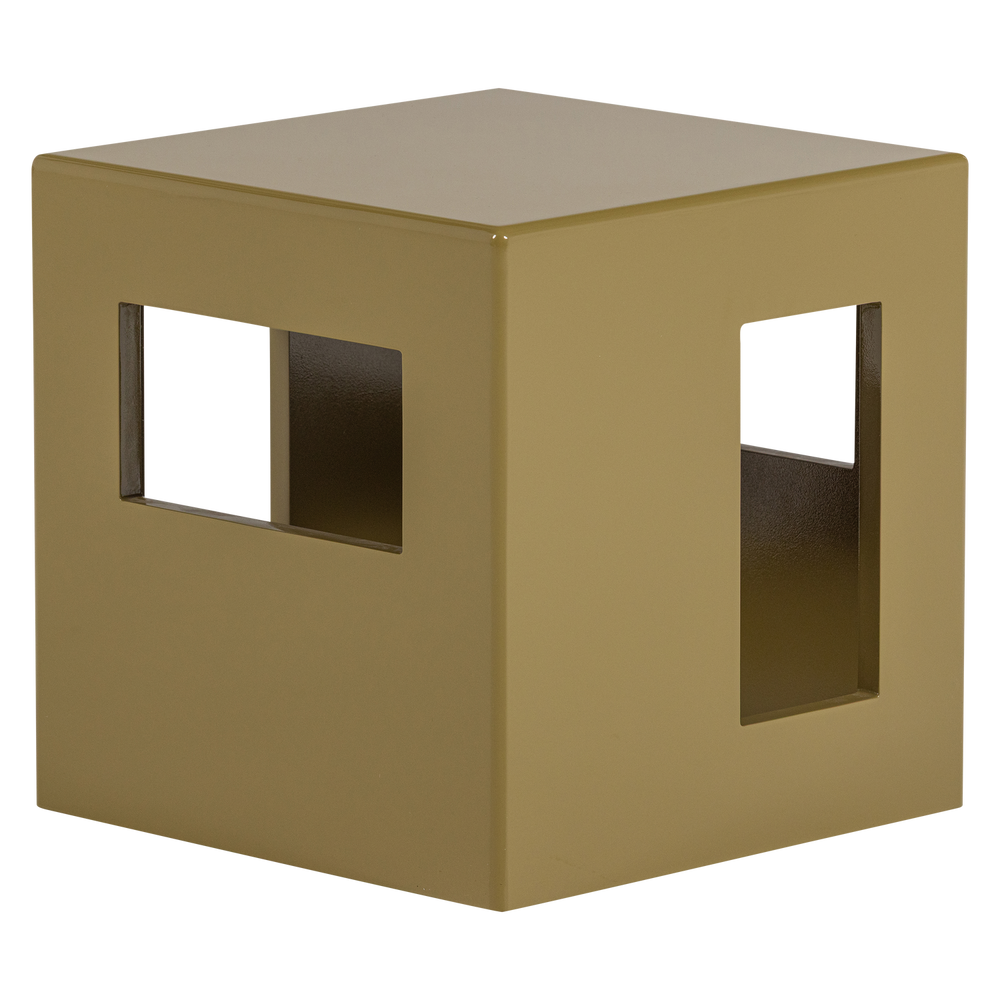 MODERN BIJZETTAFEL MDF HOUT HOOGGLANS HONINGGEEL