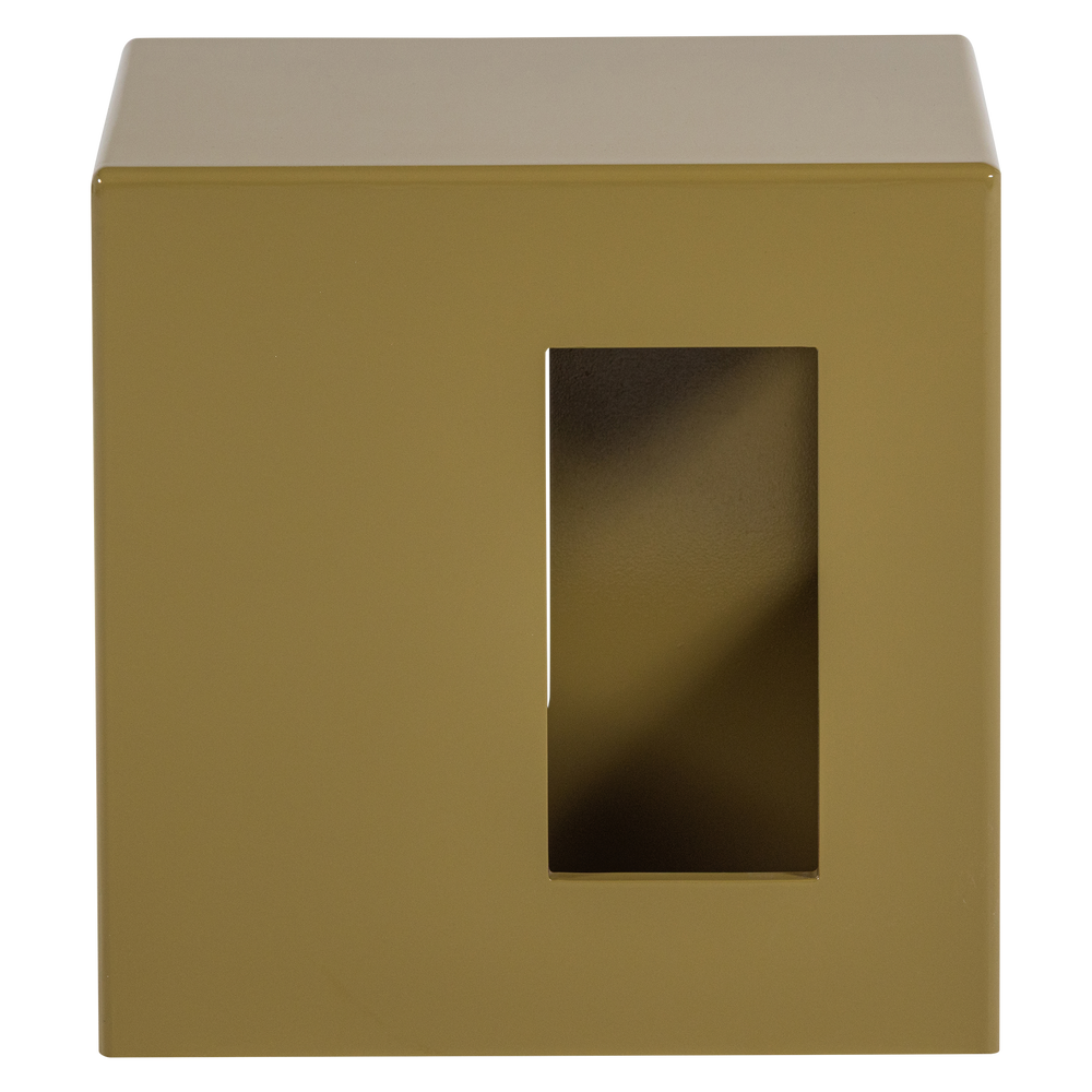 MODERN BIJZETTAFEL MDF HOUT HOOGGLANS HONINGGEEL