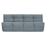 CLUSTER 3-ZITS BANK VELVET TURQUOISE BLAUW