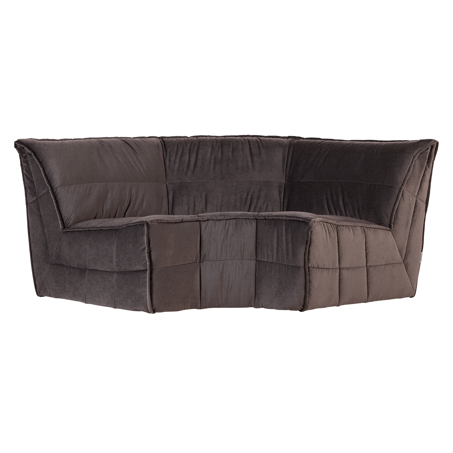 CLUSTER HOEKELEMENT VELVET CHOCOLADE BRUIN