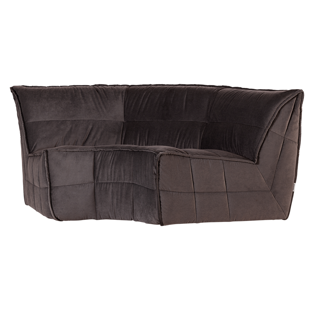 CLUSTER HOEKELEMENT VELVET CHOCOLADE BRUIN