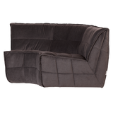 CLUSTER HOEKELEMENT VELVET CHOCOLADE BRUIN