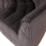 CLUSTER HOEKELEMENT VELVET CHOCOLADE BRUIN