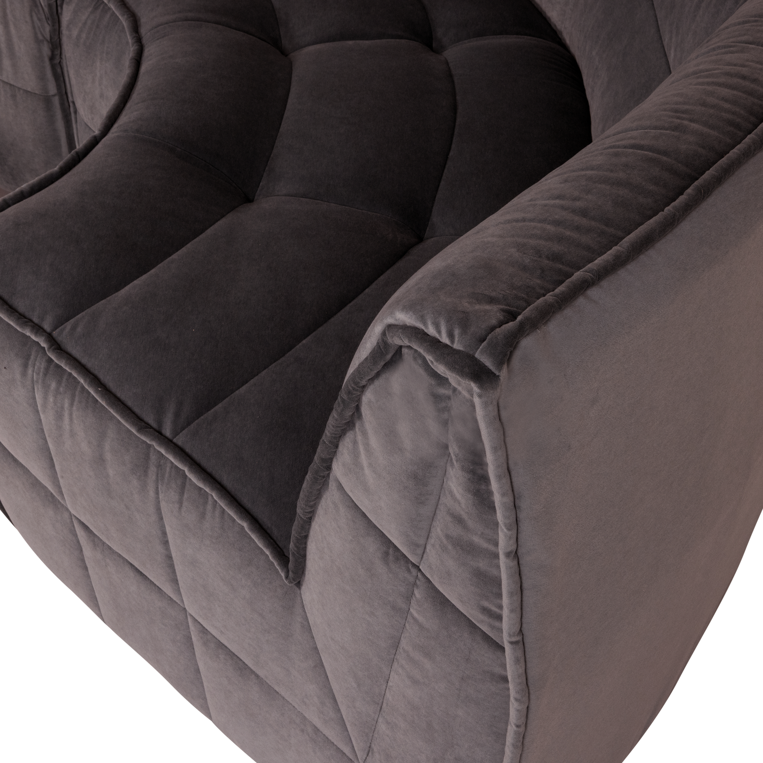 CLUSTER HOEKELEMENT VELVET CHOCOLADE BRUIN