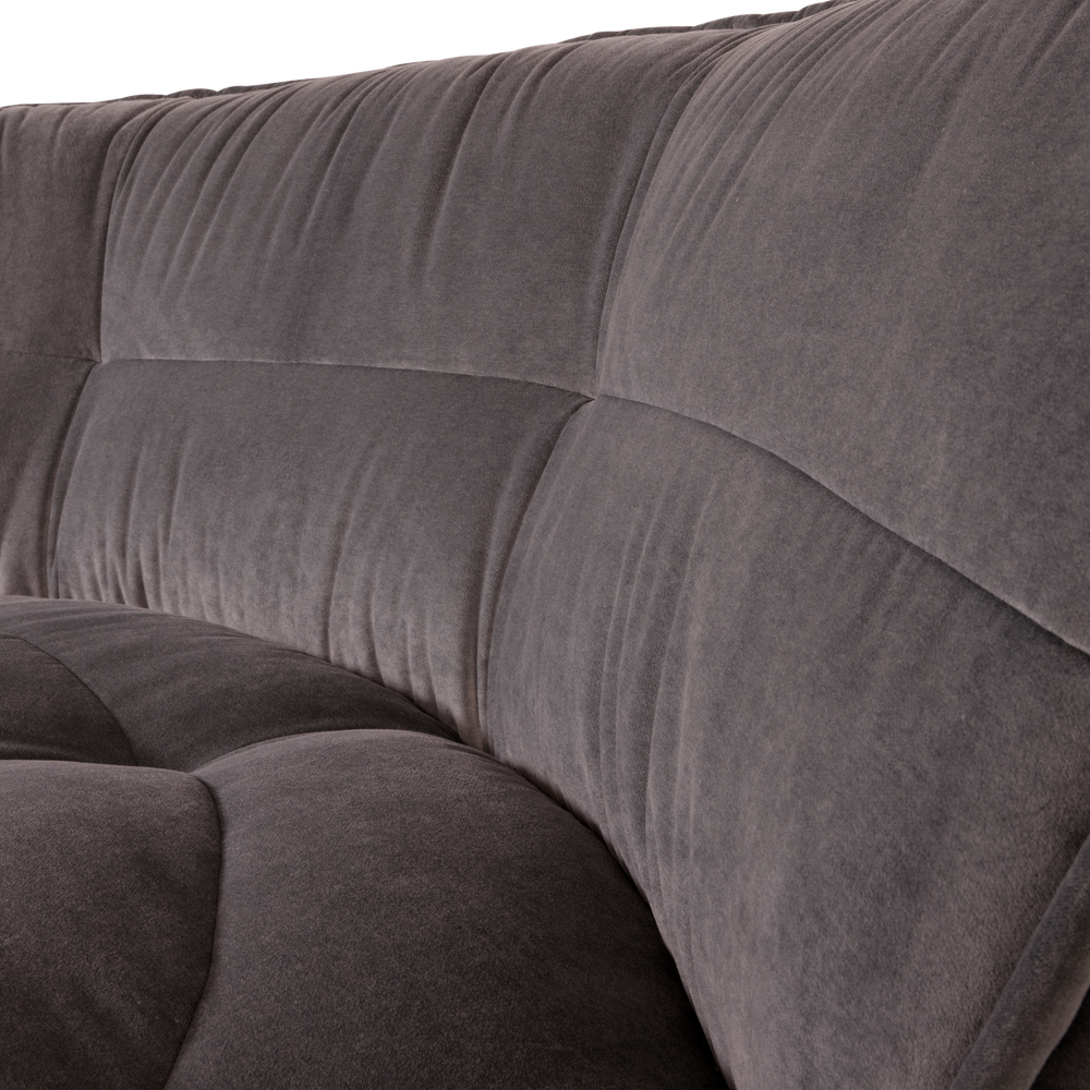 CLUSTER HOEKELEMENT VELVET CHOCOLADE BRUIN