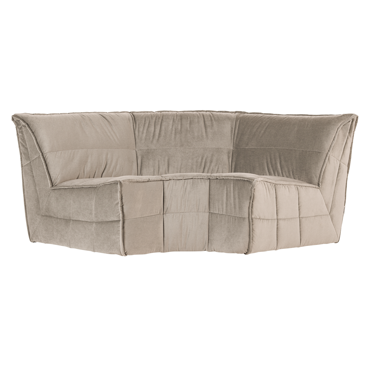 CLUSTER HOEKELEMENT VELVET WARM TAUPE