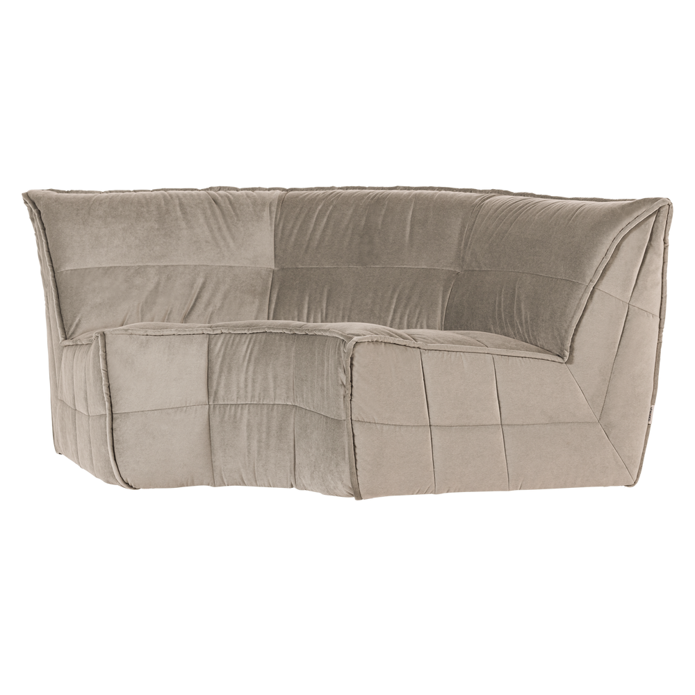 CLUSTER HOEKELEMENT VELVET WARM TAUPE