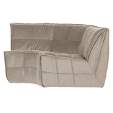 CLUSTER HOEKELEMENT VELVET WARM TAUPE