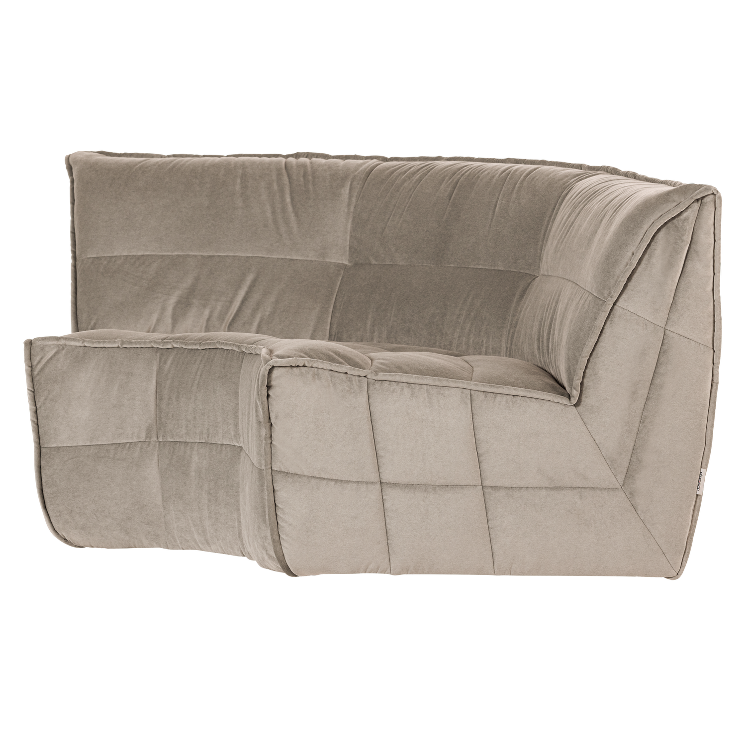 CLUSTER HOEKELEMENT VELVET WARM TAUPE