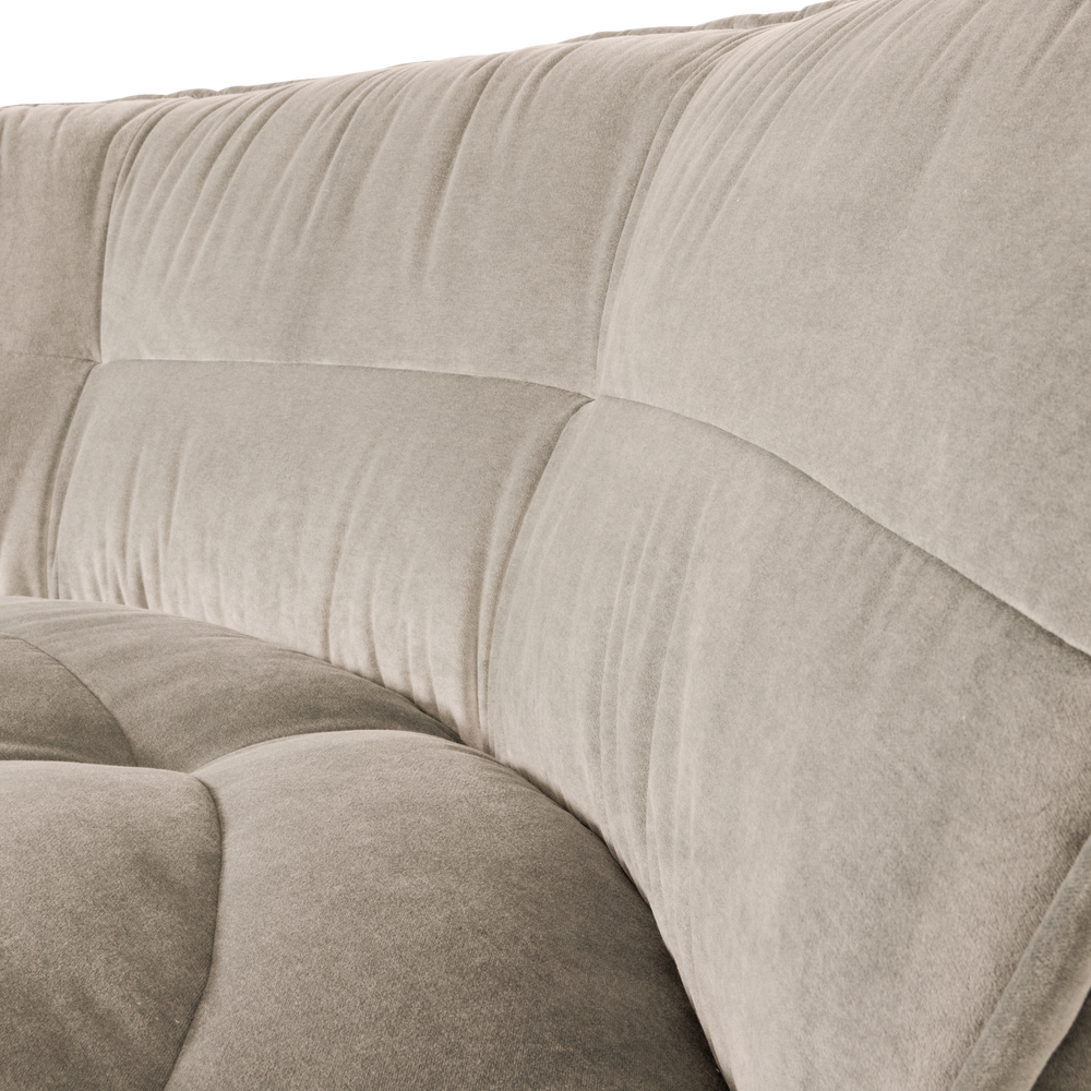 CLUSTER HOEKELEMENT VELVET WARM TAUPE