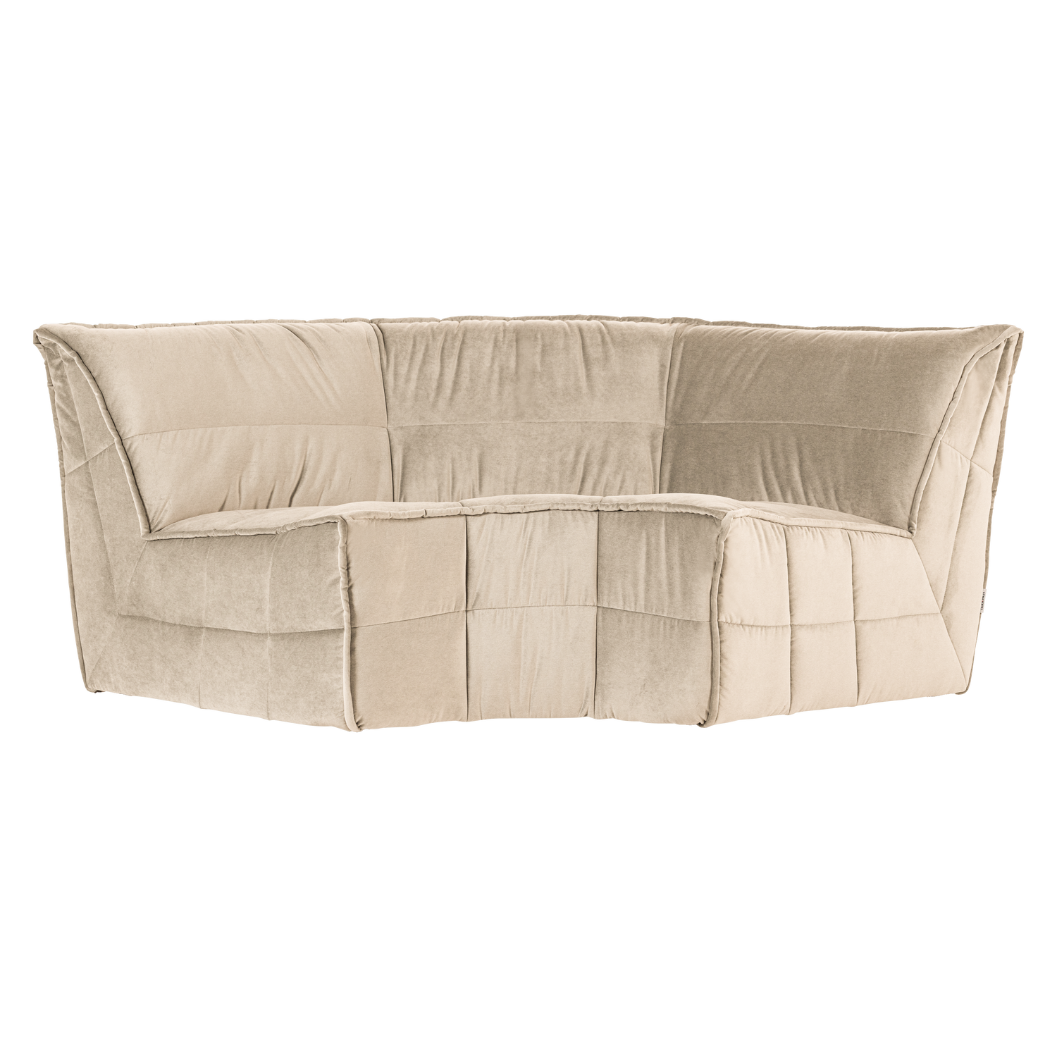 CLUSTER HOEKELEMENT VELVET ZACHT BEIGE