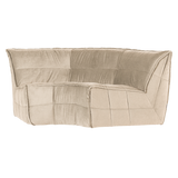 CLUSTER HOEKELEMENT VELVET ZACHT BEIGE