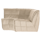 CLUSTER HOEKELEMENT VELVET ZACHT BEIGE