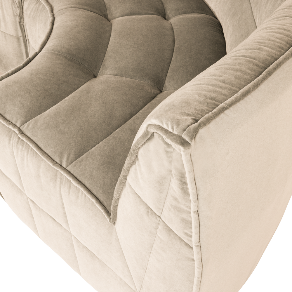CLUSTER HOEKELEMENT VELVET ZACHT BEIGE