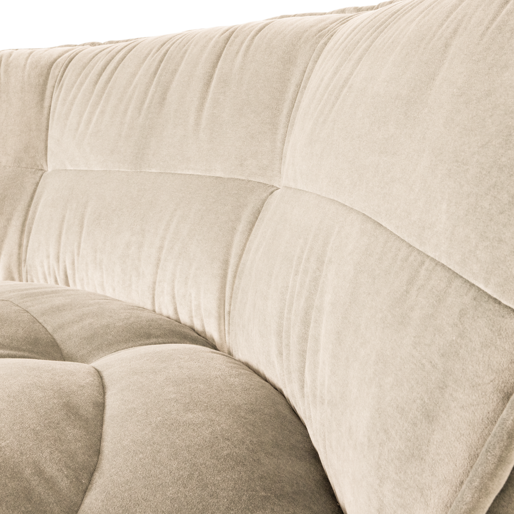 CLUSTER HOEKELEMENT VELVET ZACHT BEIGE
