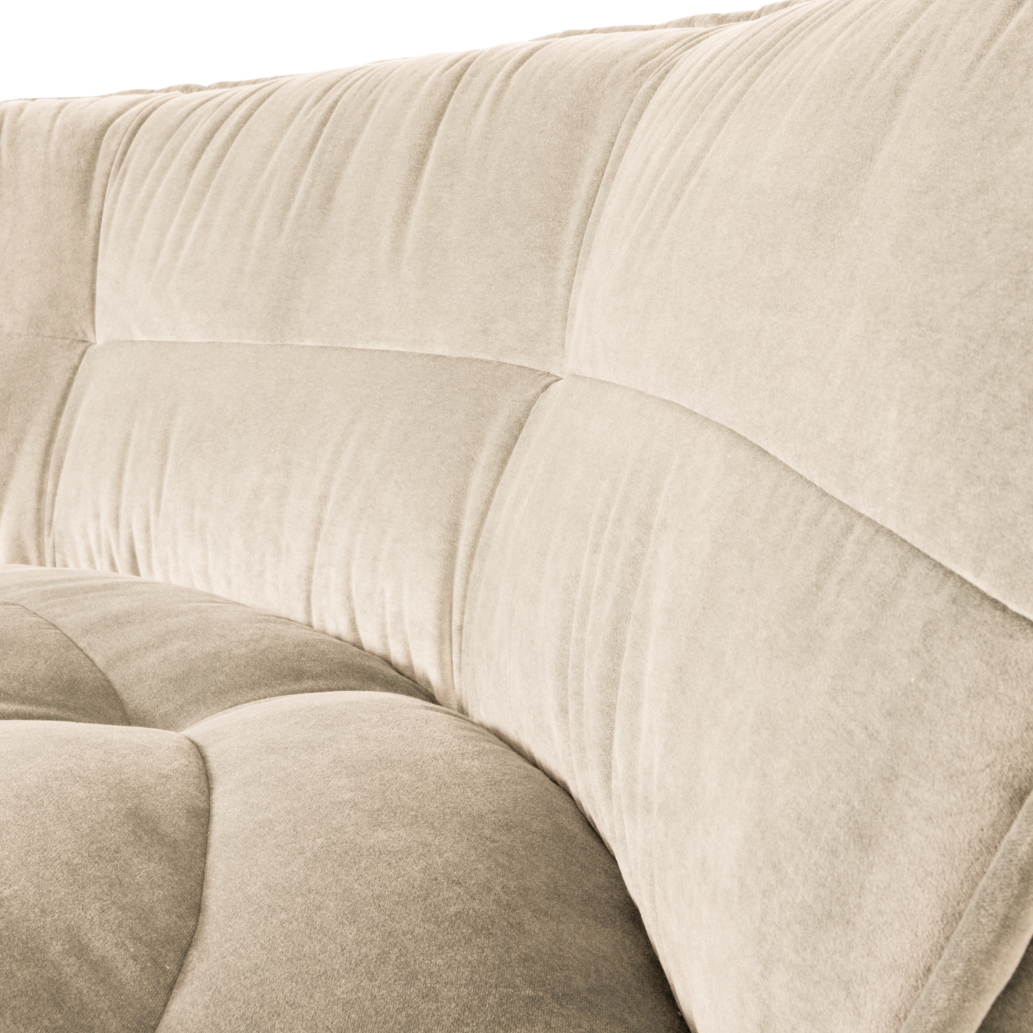 CLUSTER HOEKELEMENT VELVET ZACHT BEIGE