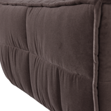 CLUSTER HOCKER VELVET CHOCOLADE BRUIN