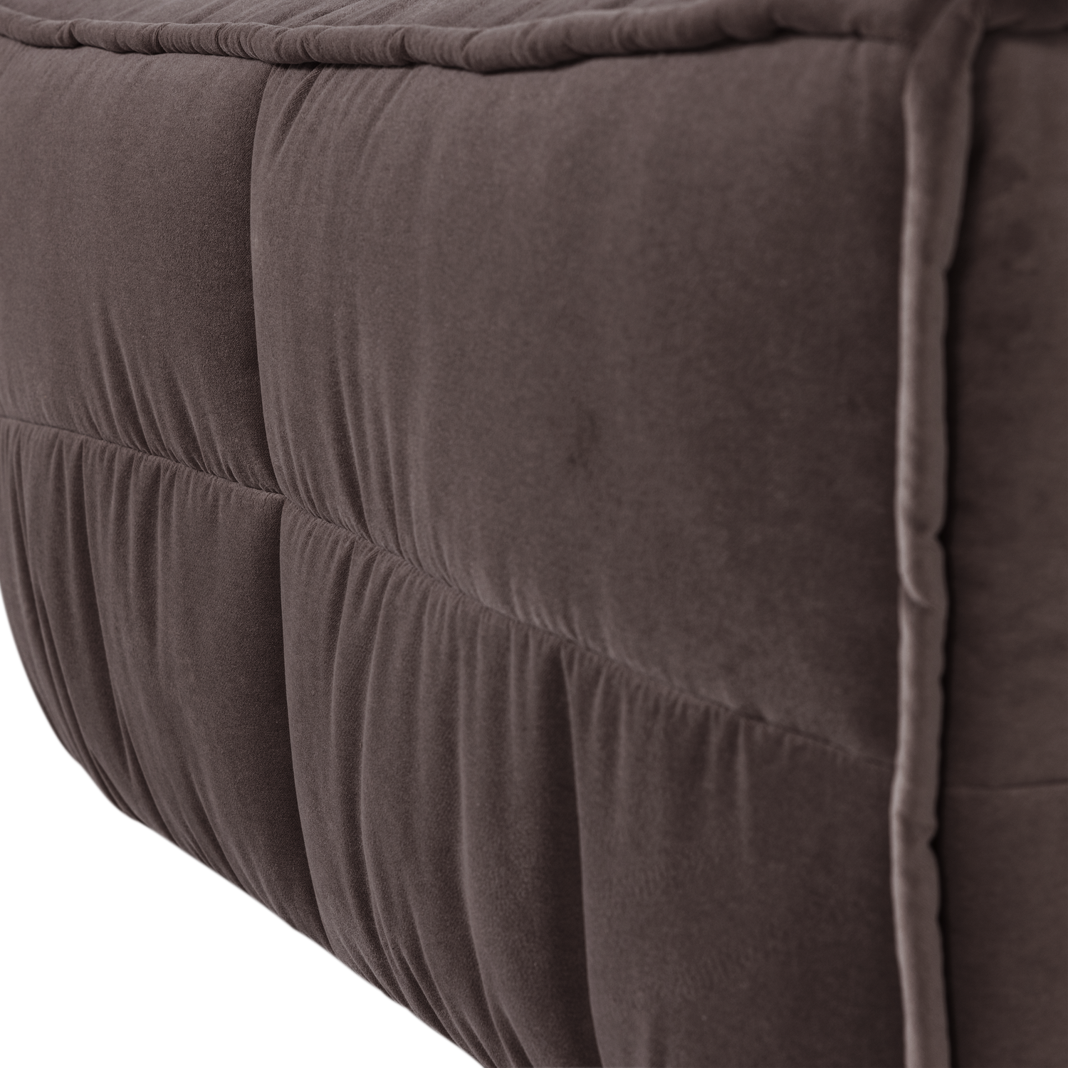 CLUSTER HOCKER VELVET CHOCOLADE BRUIN