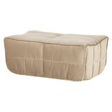CLUSTER HOCKER VELVET CHOCOLADE ZACHT BEIGE