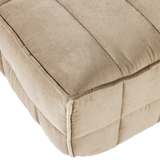 CLUSTER HOCKER VELVET CHOCOLADE ZACHT BEIGE