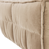 CLUSTER HOCKER VELVET CHOCOLADE ZACHT BEIGE