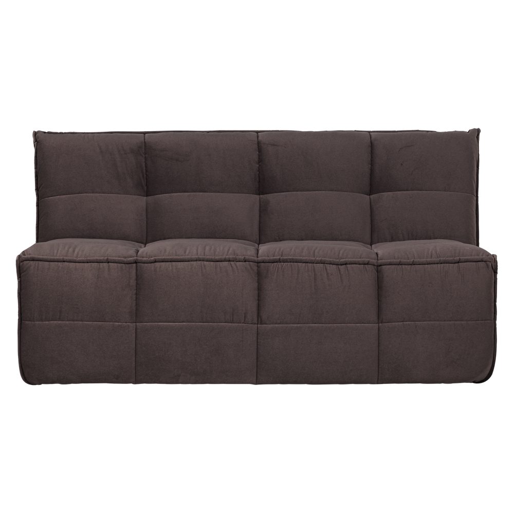 CLUSTER EETBANKJE MET RUGLEUNING VELVET CHOCOLADE BRUIN