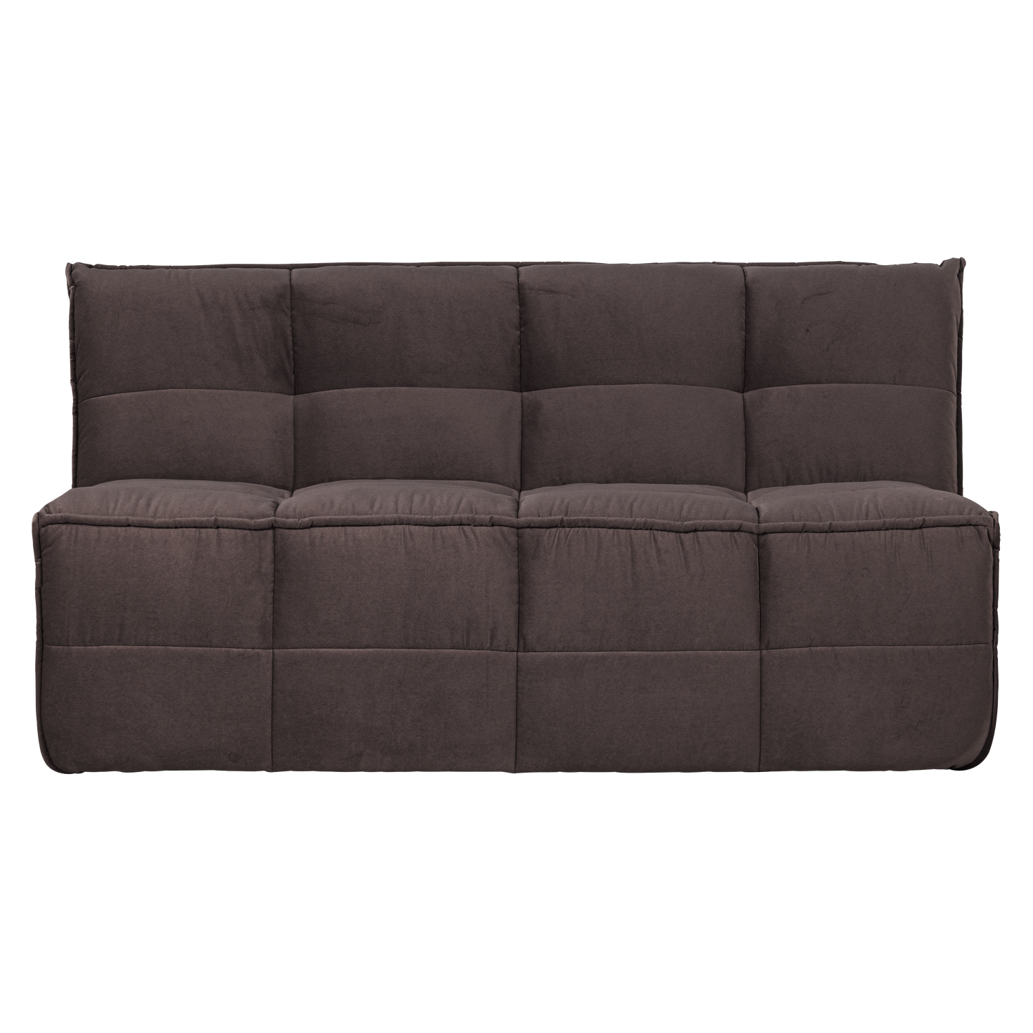 CLUSTER EETBANKJE MET RUGLEUNING VELVET CHOCOLADE BRUIN