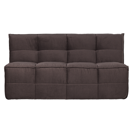 CLUSTER EETBANKJE MET RUGLEUNING VELVET CHOCOLADE BRUIN