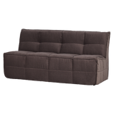 CLUSTER EETBANKJE MET RUGLEUNING VELVET CHOCOLADE BRUIN