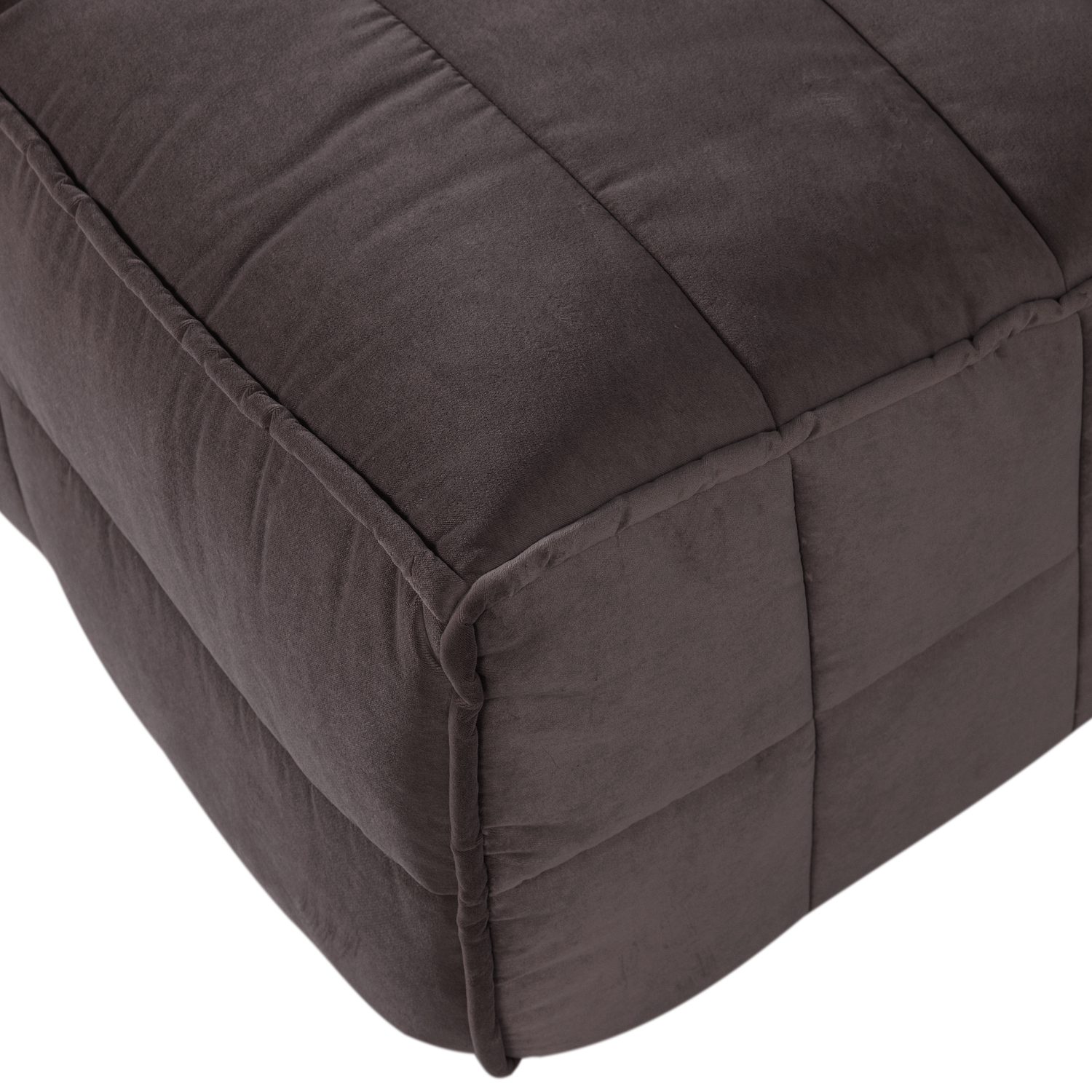 CLUSTER EETBANKJE MET RUGLEUNING VELVET CHOCOLADE BRUIN