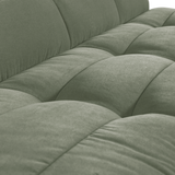 CLUSTER EETBANKJE MET RUGLEUNING VELVET PISTACHE GROEN