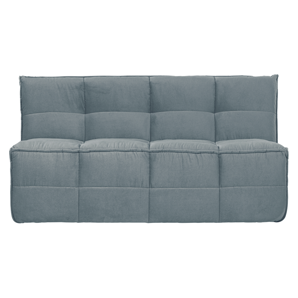 CLUSTER EETBANKJE MET RUGLEUNING VELVET TURQUOISE BLAUW