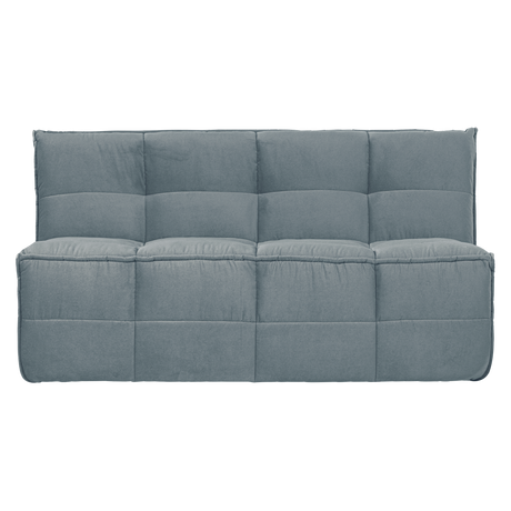 CLUSTER EETBANKJE MET RUGLEUNING VELVET TURQUOISE BLAUW