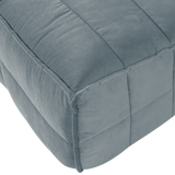 CLUSTER EETBANKJE MET RUGLEUNING VELVET TURQUOISE BLAUW