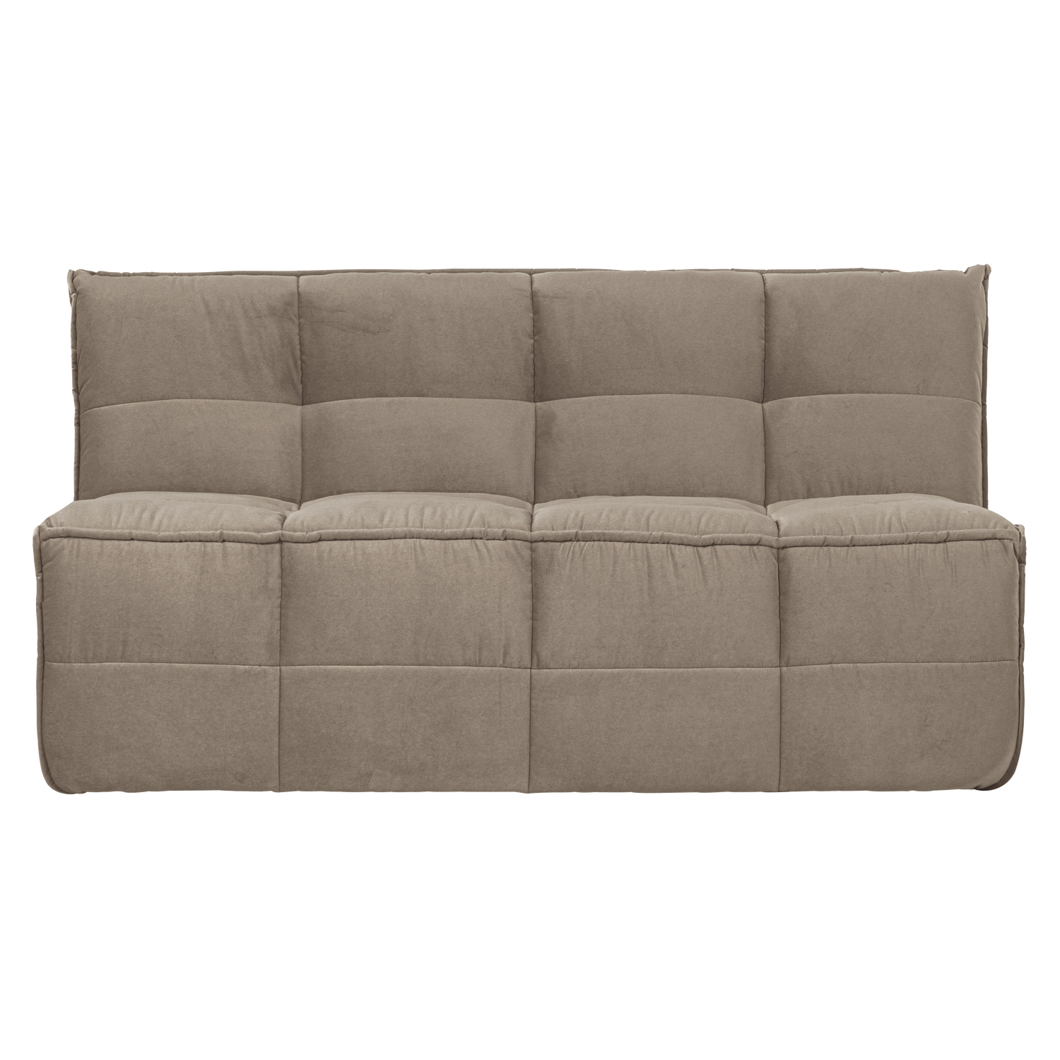 CLUSTER EETBANKJE MET RUGLEUNING VELVET WARM TAUPE