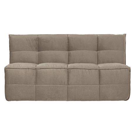 CLUSTER EETBANKJE MET RUGLEUNING VELVET WARM TAUPE