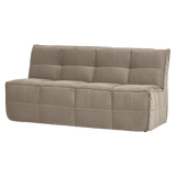 CLUSTER EETBANKJE MET RUGLEUNING VELVET WARM TAUPE