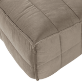 CLUSTER EETBANKJE MET RUGLEUNING VELVET WARM TAUPE