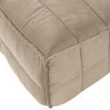 CLUSTER EETBANKJE MET RUGLEUNING VELVET ZACHT BEIGE