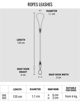 Morso Hondenriem Regular Rope Gerecycled Aquamarine Blauw