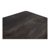 Zwart tafelblad met houtnerf en zichtbare nerflijnen, 100x100 cm