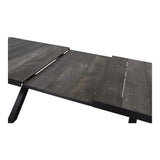 Uittrektafel Castilla zwart met kruispoot 204/264 x 102 cm - Lesli Living
