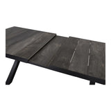 Uittrektafel Castilla zwart met kruispoot 204/264 x 102 cm - Lesli Living