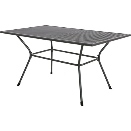 Nordic tafel van Lesli Living met rechthoekig zwart blad en metalen poten