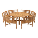 Ronde teakbank 200 cm