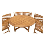 Ronde teakbank 200 cm
