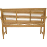 Teakhouten bank Stripe 142 cm